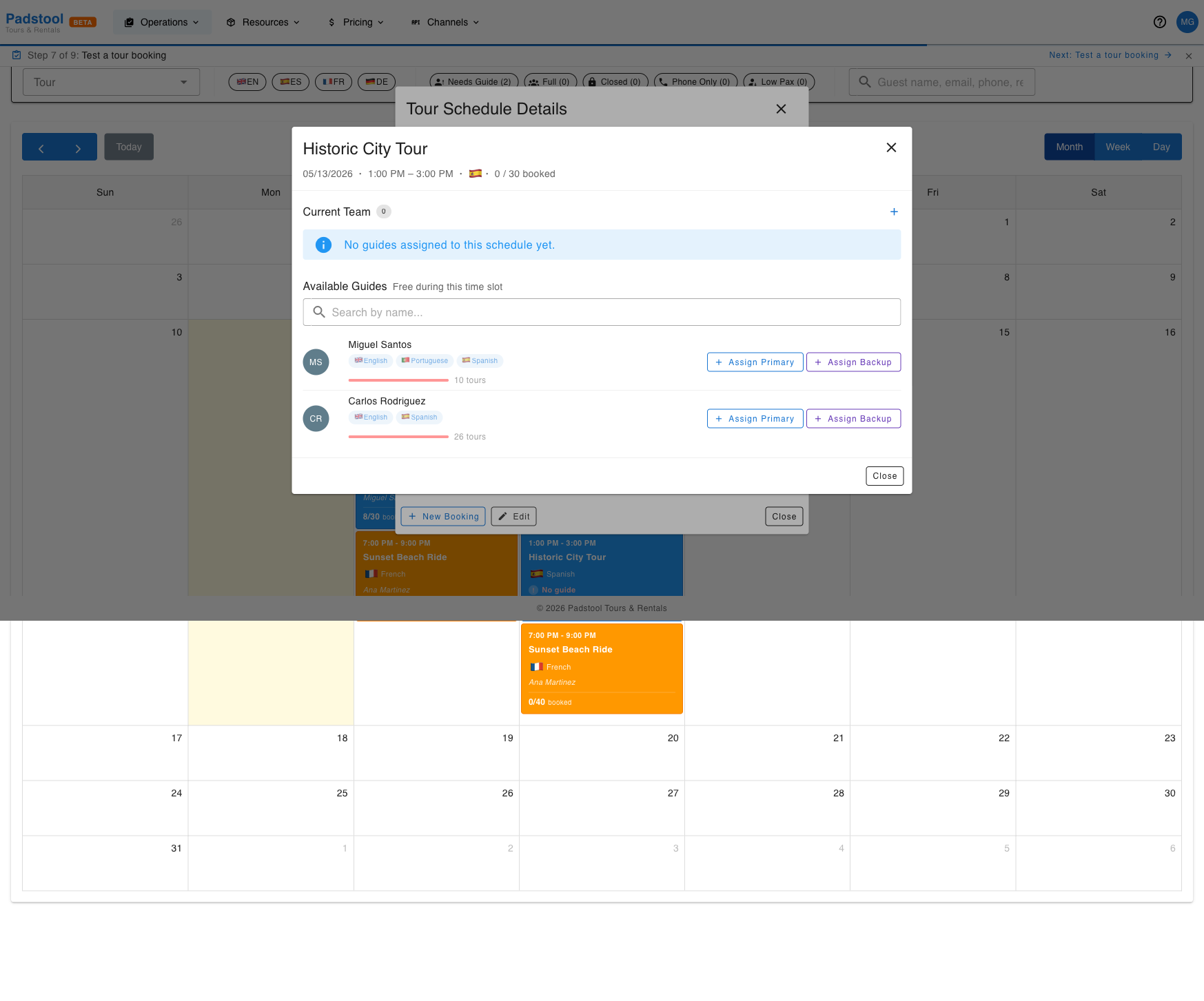Manage Guides panel