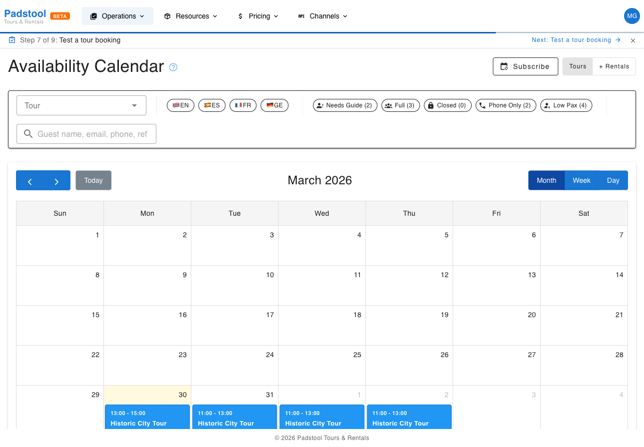 Schedule calendar